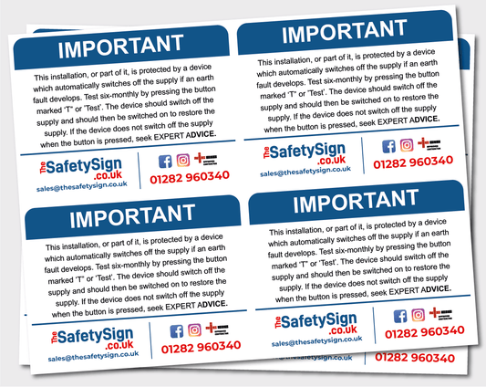 The Benefits of Using Customised Electrician RCD Test Stickers