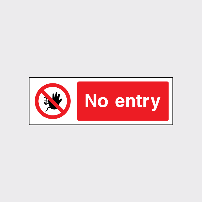 No entry sign landscape