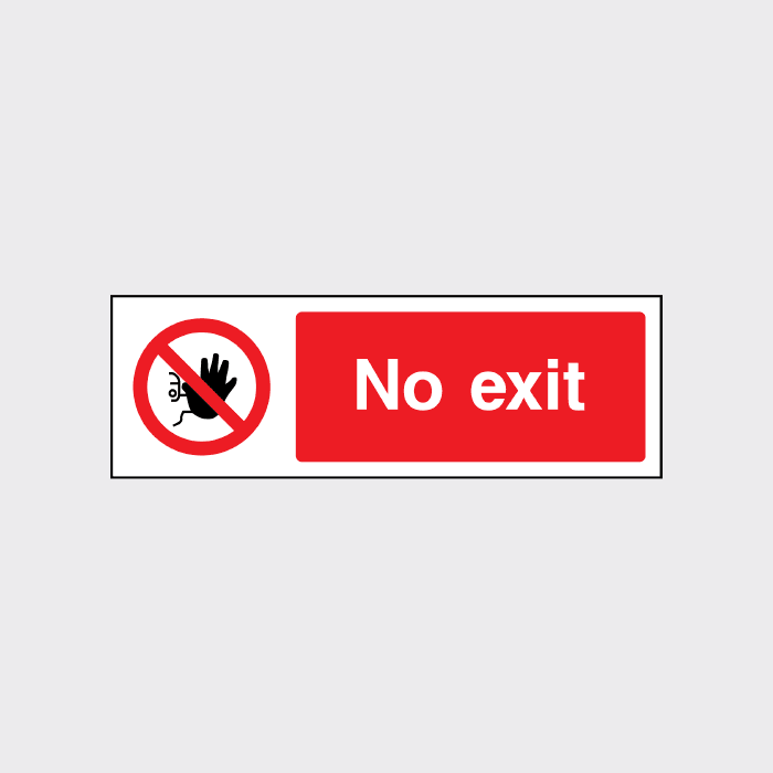 No exit sign landscape