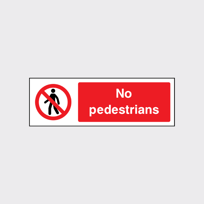 No pedestrians sign landscape