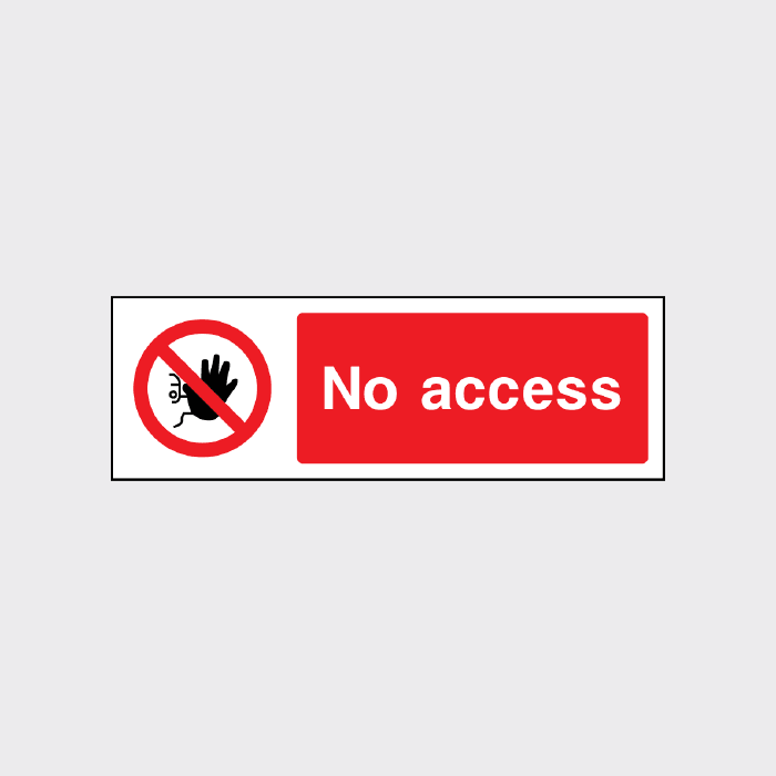 No Access Sign Landscape 