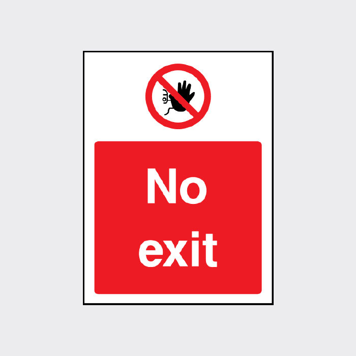 No Exit sign