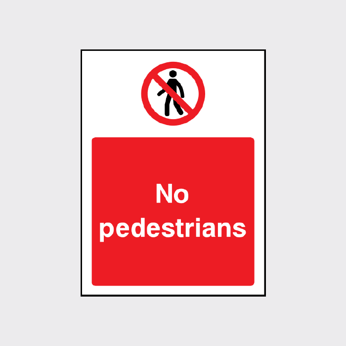 No pedestrians sign