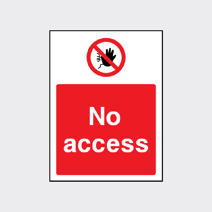 No access sign 