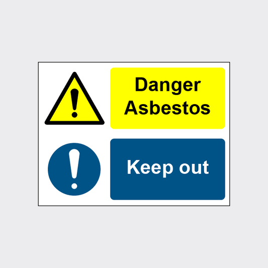 Danger Asbestos - Keep out sign