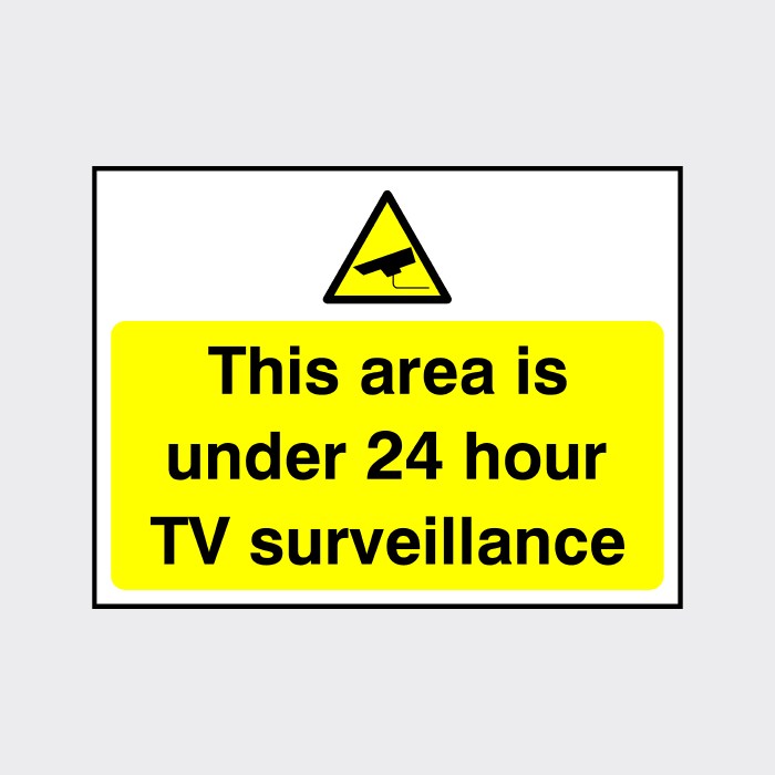 This area is under 24 hour TV surveillance sign