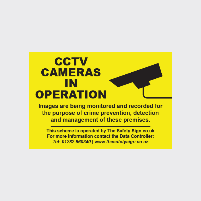 CCTV cameras in operation sign