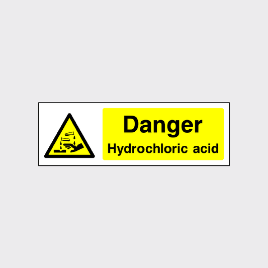 Danger - Hydrochloric acid  sign