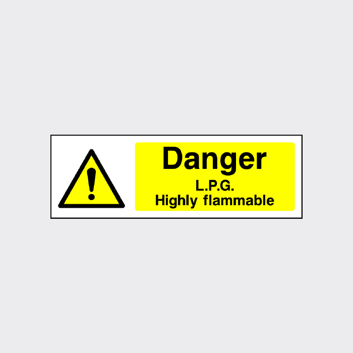 Danger - LPG - Highly flammable sign