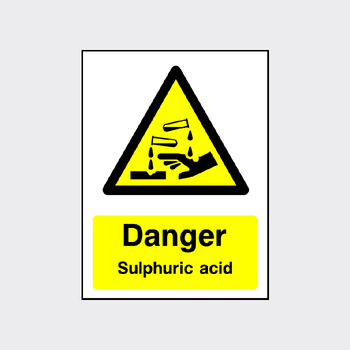 Danger - Sulphuric acid sign