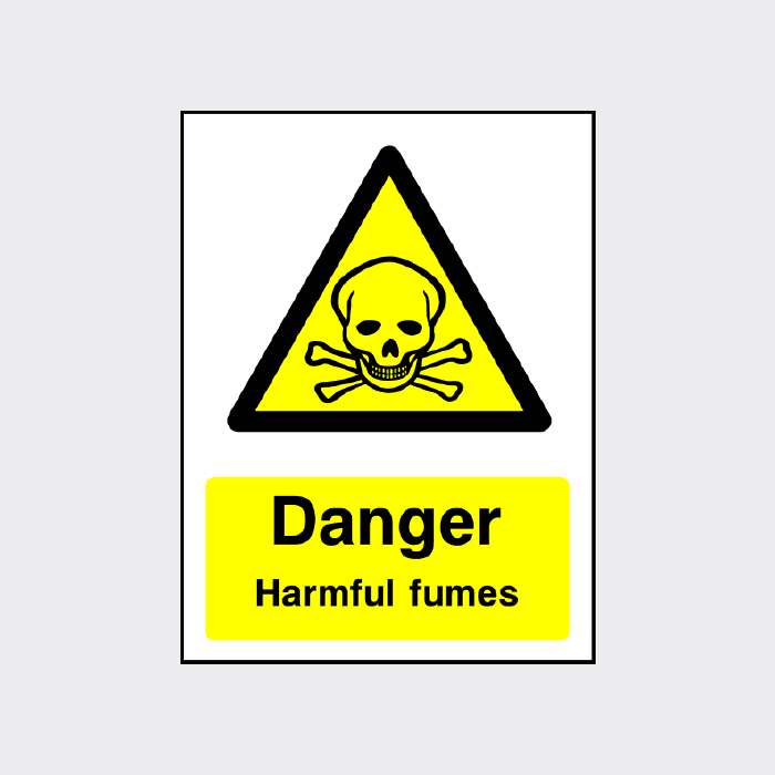 Danger - Harmful fumes sign