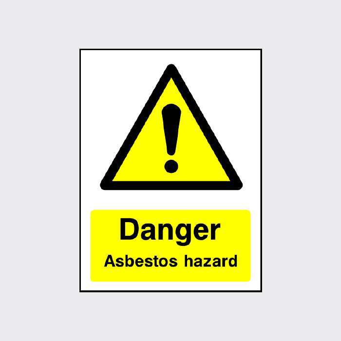 Danger - Asbestos hazard  sign