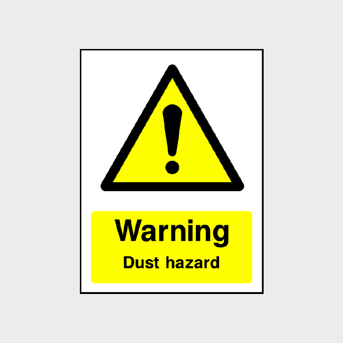 Warning - Dust Hazard  sign