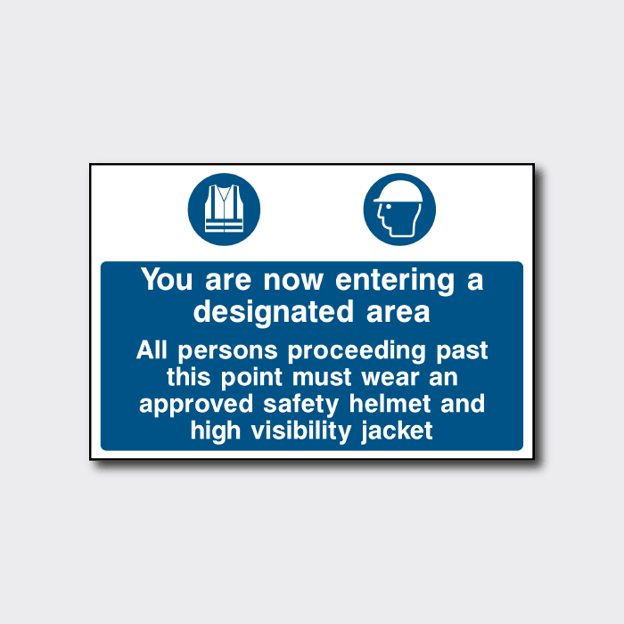 You Are Now Entering a Designated Area Sign