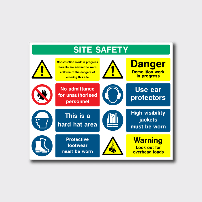 Site Safety Construction Work in Progress sign - The Safety Sign