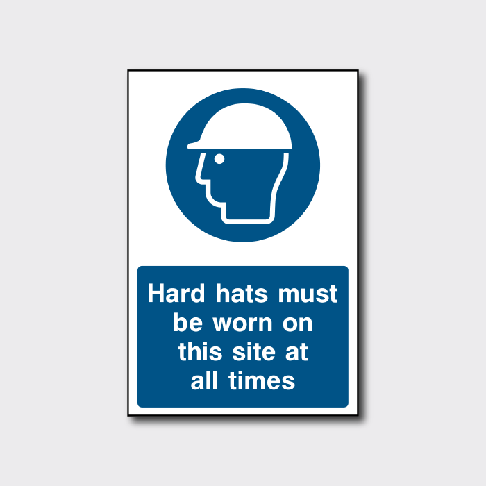 Hard Hats Must Be Worn On This Site At All Times Signage - CONS0037