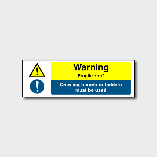 Warning Fragile Roof Sign