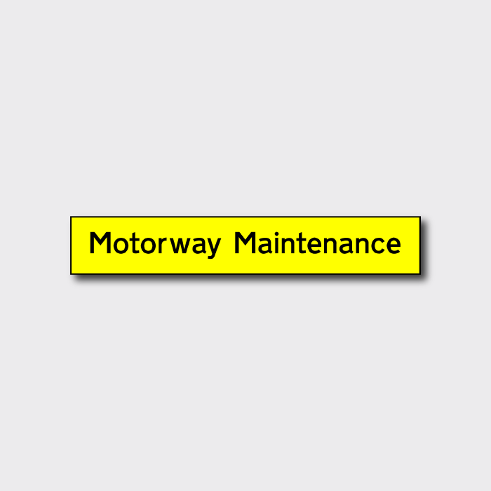 Motorway Maintenance Signage - CONS0057