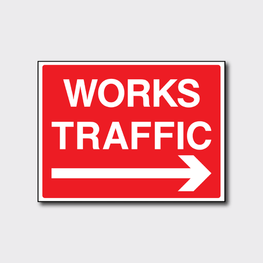 Works Traffic Right Arrow Sign