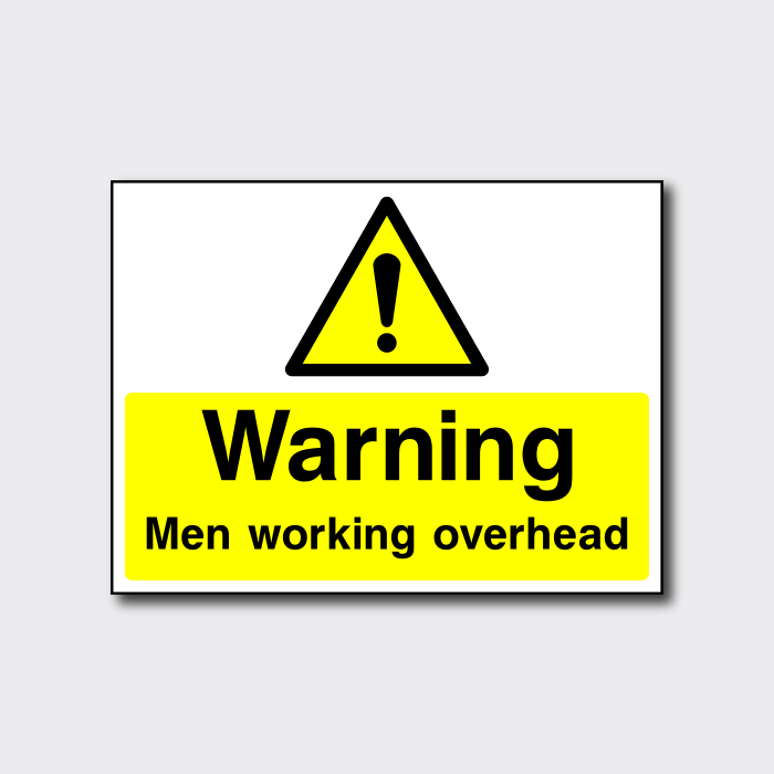 Warning Men Working Overhead Signage - CONS0093