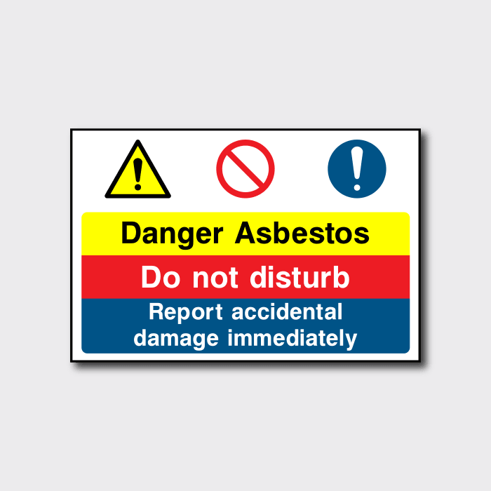 Danger Asbestos Do Not Disturb Sign