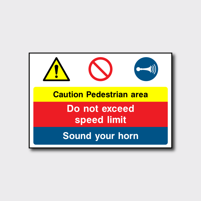 Caution Pedestrian Area Signage - CONS0103