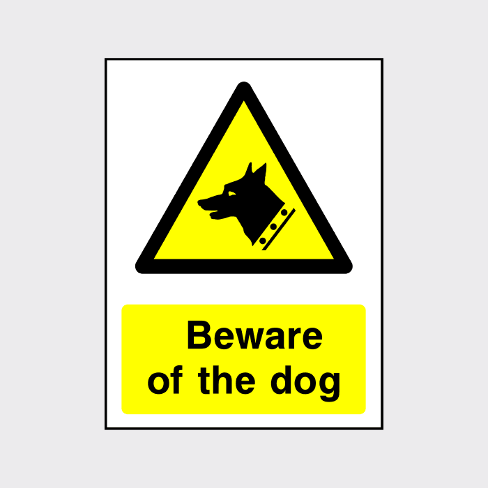 Beware of the dog sign