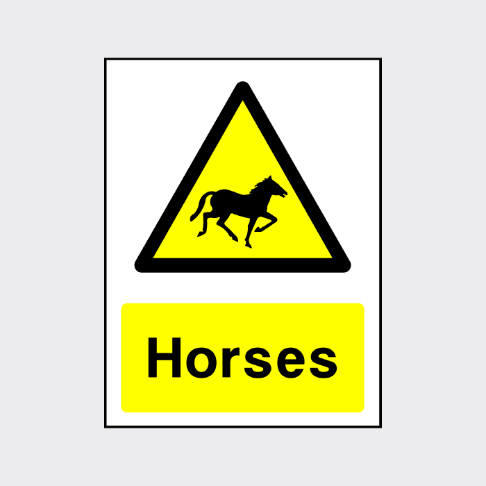 Horses Warning Sign