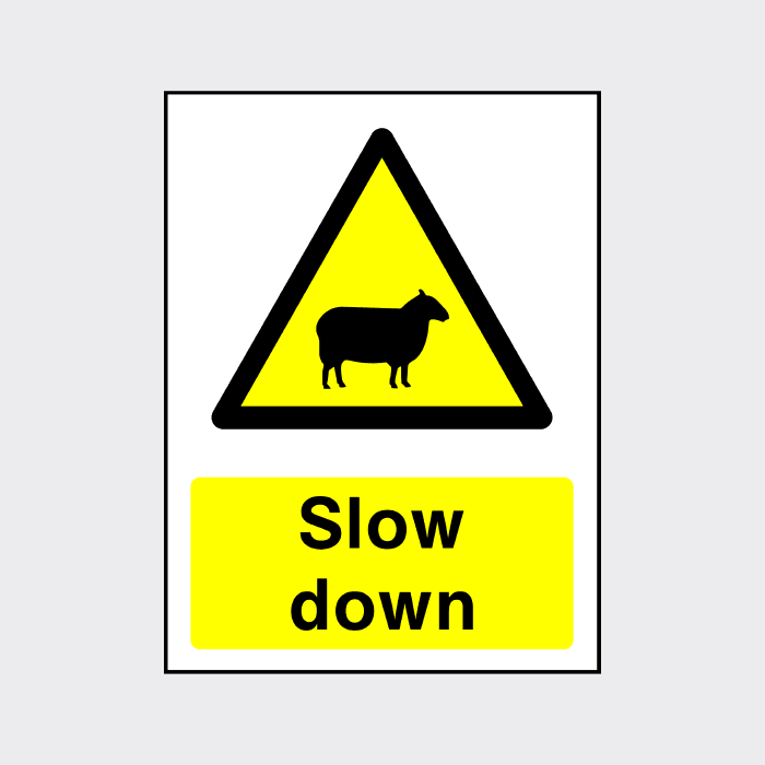 Slow Down Sheep Sign