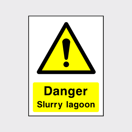 Danger Slurry Lagoon Sign