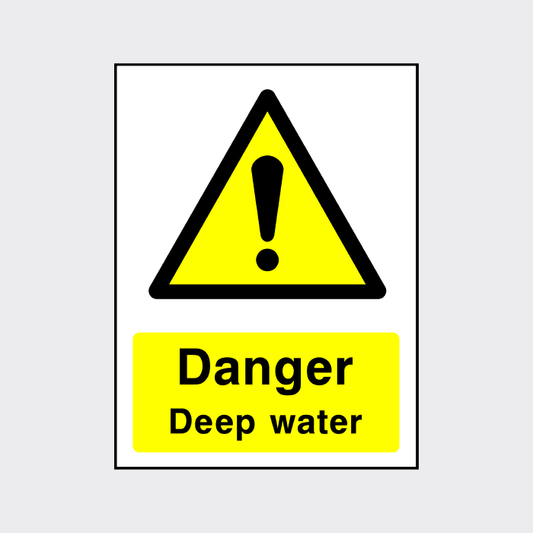 Danger Deep Water Sign