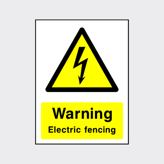 Warning Electric Fencing Sign 