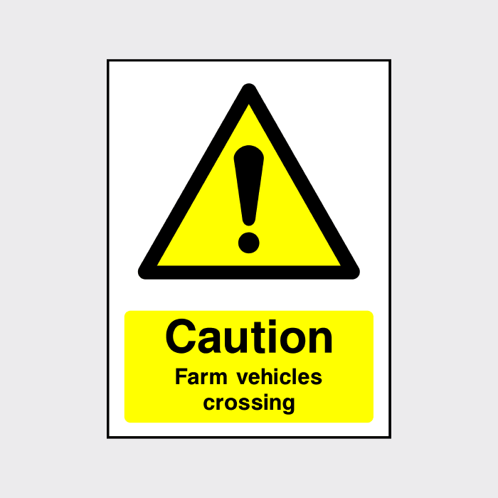 Caution Farm Vehicles Crossing Sign