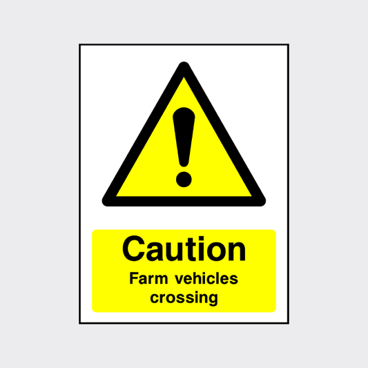 Caution Farm Vehicles Crossing Sign