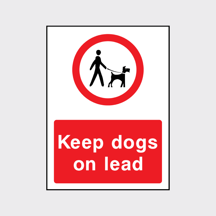 Keep dogs on lead Sign