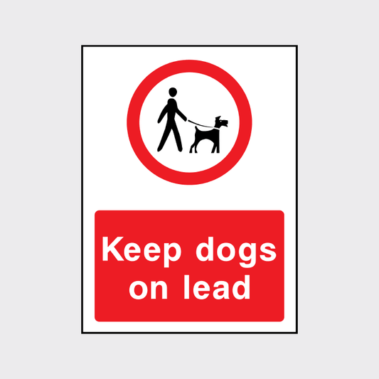 Keep dogs on lead Sign