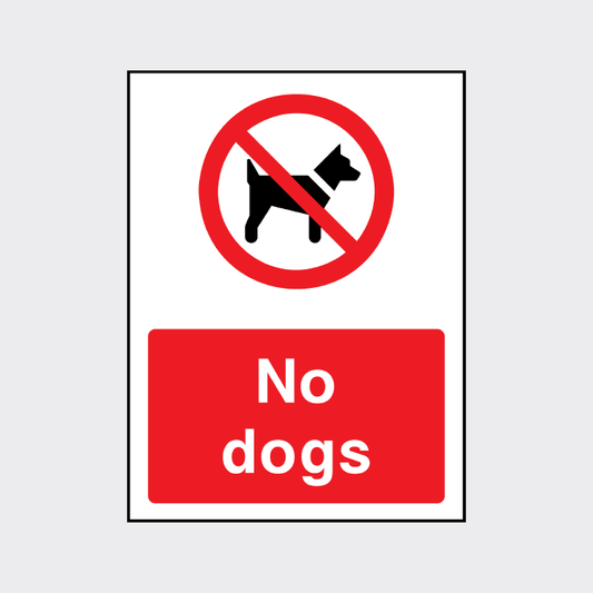 No dogs Sign