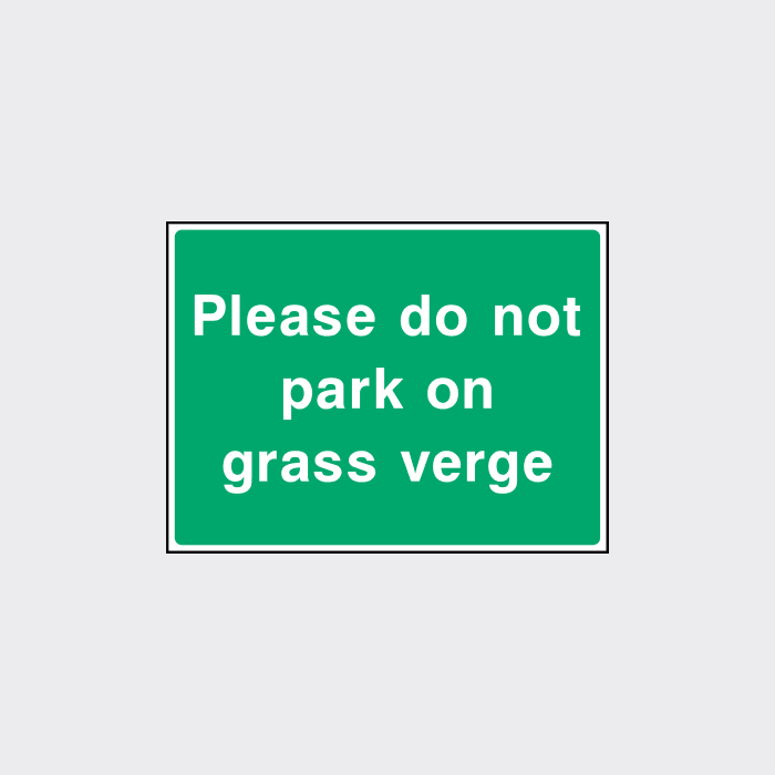 Please do not park on grass verge Sign