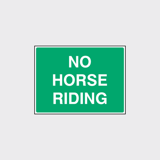 No horse riding sign