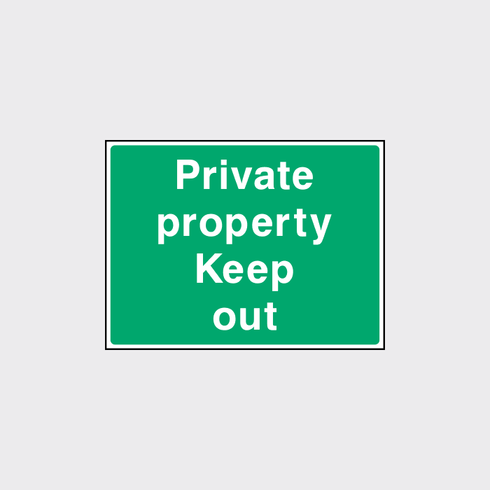 Private property keep out Sign