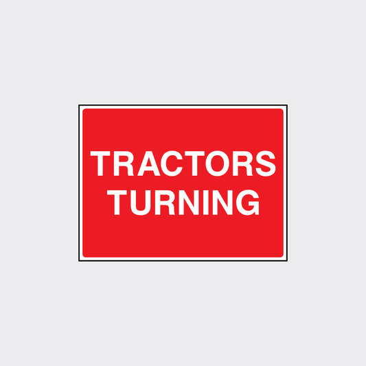 Tractors Turning sign