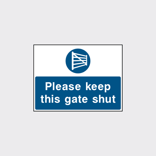 Please keep this gate shut sign