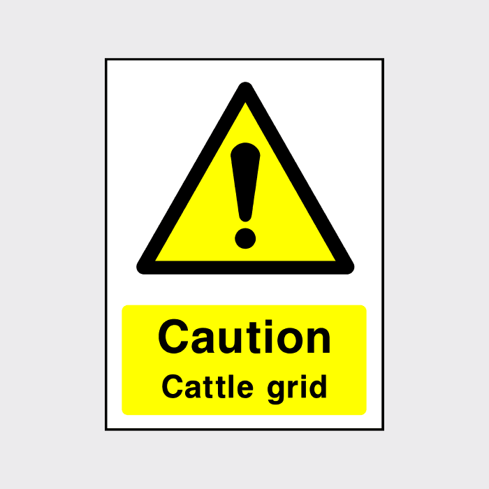 Caution Cattle Grid Sign