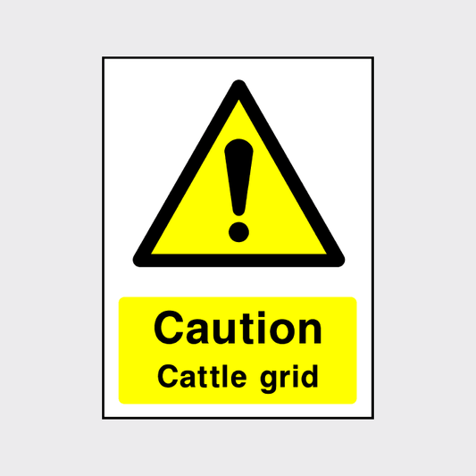 Caution Cattle Grid Sign