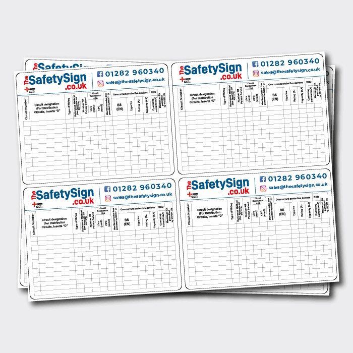 Custom Electrician Circuit Detail Stickers