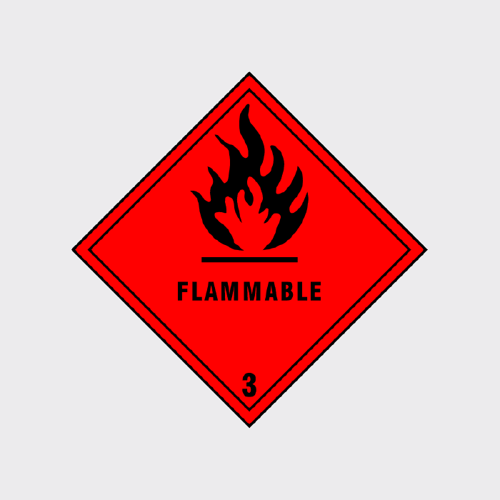 Flammable Class 3 Diamond Sign