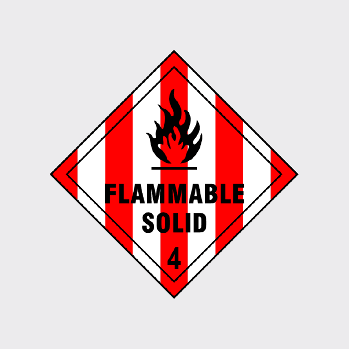 Flammable Solid Class 4 Diamond Sign