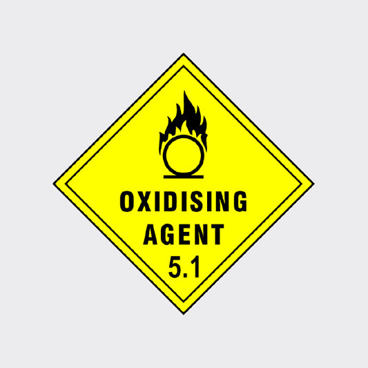 Oxidising Agent Class 5.1 Diamond Sign