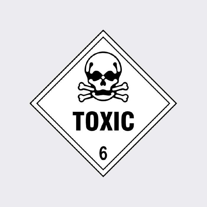 Toxic Class 6 Diamond Sign