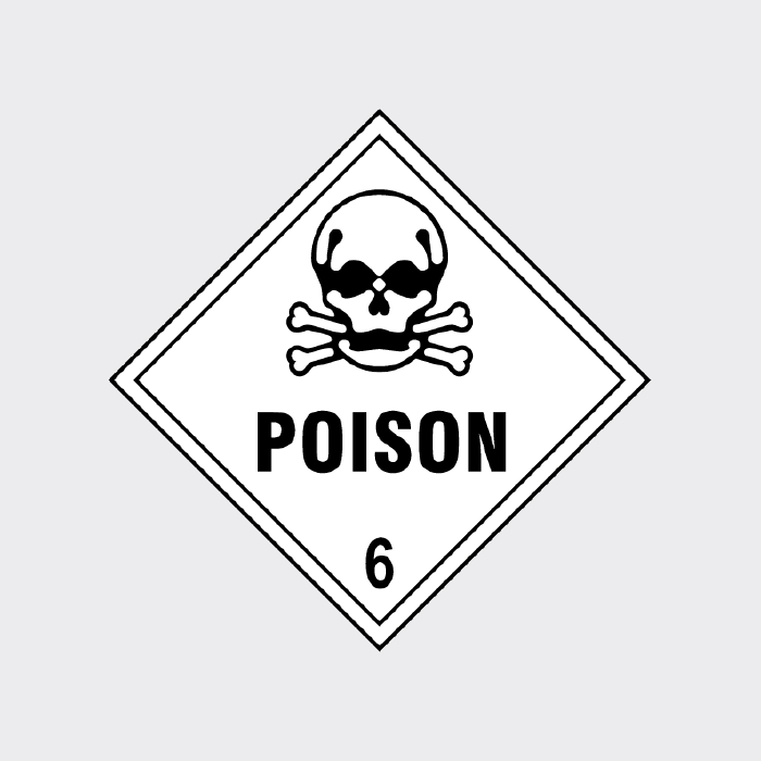 Poison Class 6 Diamond Sign